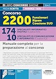 Concorso 2200 Funzionari RIPAM Coesione SUD – 174 Specialisti informatici digitali – 10 Specialisti di comunicazione e informatici - Manuale completo per la preparazione al concorso – Teoria e Quiz