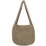 SUKUTU Donna Tote all uncinetto Borse a Tracolla Grande Shopping Bag Borsa peluche Borsetta a maglia Borse a Tracolla Satchel