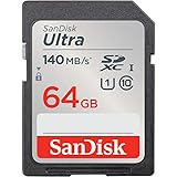 SanDisk Ultra 64GB SDXC 140MB/s - Scheda di Memoria, con velocità fino a 140 MB/s, prestazioni dell app A1, UHS-I, Classe 10, U1