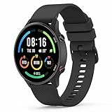 Vancle 22mm Cinturino Orologio per Xiaomi Mi Watch,Silicone Morbido Cinturini per Xiaomi Watch S1 /S1 Active/Xiaomi Mi Watch Color Sport,Nero