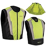 A-Pro Gilet Alta Visibilità Cartarinfrangnete Fluo Sicurezza Moto Auto Bici Fluo XL