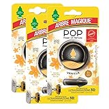 Arbre Magique Pop, Power of Perfume, Deodorante Auto, Fragranza Vanilla, Profumazione Fino a 30 Giorni, Multipack 3 Confezioni