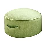 ZooBoo Tatami - Cuscino per sedia, rotondo, grande, in tessuto, per la casa, per il divano, per le gambe, per il pavimento giapponese, per la cerimonia del tè, portatile, colore verde