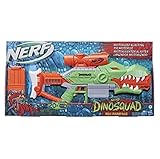 Hasbro Nerf DinoSquad Rex-Rampage, Blaster motorizzato con caricatore da 10 dardi, 20 dardi Nerf, supporto per 10 dardi e design a forma di T-Rex, Multicolore