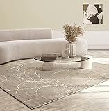 the carpet Mila tappeto moderno per il soggiorno, elegante tappeto lucido a pelo corto per il soggiorno in beige con motivo a fulmini in oro, beige, 80 x 150 cm