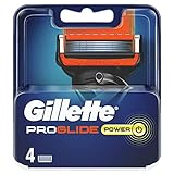 Gillette Fusion 5 Proglide Power Lamette da Barba, per Rasoio di Sicurezza, Confezione da 4 Ricambi da 5 Lame, Rifinisce le Aree più difficili