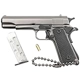 1911 Mini pistola tattica portachiavi 1: 3 in metallo a forma di pistola portachiavi con parti mobili Realistico pistola modello di pistola collezione ciondolo Charm per uomo Gift (pistola-nero)