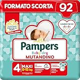 Pampers Baby Dry Mutandino Maxi, 92 Pannolini, Taglia 4 (8-15 Kg)