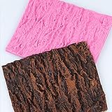 Stampo rettangolare per torte, corteccia d albero, design texture, pane, teglia antiaderente, fondente, tappetino per impronte digitali, 15 x 18 x 1 cm