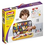 Quercetti 5285 - Combi ABC+123 Gioco Valigetta Multifunzione, Multicolore, 110 Pezzi