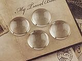 4 spessore gewoelbte Cabochon, 18 mm, Trasparente di Vetro Vintage Parts, gioielli fai da te