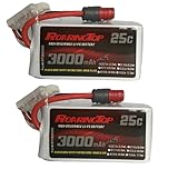 ROARINGTOP Batteria Lipo 2S 7,4 V 3000 mAh RC Lipo Batteries 25 C con spina T compatibile con WLtoys 1:14 RC Car Truck Truggy FPV Drone Quadcopter Elicottero Airplane