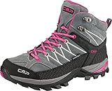 CMP Rigel Mid Wmn Trekking Shoes WP, Scarpe Donna, Grey Fuxia Ice, 42 EU