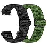 TumCez Regolabile Elastico Sgancio Rapido Cinturino Orologio in Nylon,18mm 19mm 20mm 22mm Cinturino per Samsung/Garmin/Fossil/Amazfit/Huawei Orologio per Uomo Donna