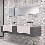 RE-COVERTILES - Adesivi per Piastrelle Bagno e Cucina 24 Pz 10x10 cm - PS00237 Decorazione murale in PVC impermeabile mattonelle mosaico stile cementine Azulejos