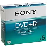 Sony Dvd+r 4.7GB DPR120 - Confezione da 5