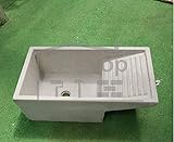 Lavatoio vasca pilozzo uso lavanderia in cemento grigio misure cm 69x39x23h