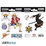 ABYSTYLE One Piece - Stickers - 16x11cm/ 2 Sheets - Luffy & Law