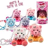 Giochi Preziosi - Coccolotti Love&Tell, 1 Orsetto Casuale tra 6 Disponibili, con Funzione Registrazione e Portachiavi Charm, Colore casuale, Giochi Bambini 4 Anni +, Animali Interattivi Giocattolo