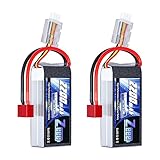 Zeee 2S Lipo Batteria 50C 2200mAh 7.4V Batteria Corta con Spina Deans T per 1/16 Slash RC Auto RC Camion RC Elicottero Aereo Quadcopter Drone RC Barca da Corsa Modelli (2 Pezzi)