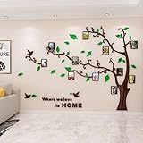 Purekay Grande 3D Albero Adesivo Muro Wall Stickers, DIY Cornici per Foto Adesivi Murali per Camera da Letto Soggiorno Ufficio Divano TV Decorazione Parete Cucina (Verde Destro, S)