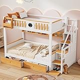 Letto a castello per bambini 90 x 200 con scala,letto capanna per bambini ripostiglio,letto a soppalco a 2 posti,letto a soppalco scala,letto per bambini con barriera,letto per bambini con rete e