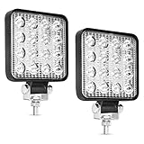 Sporgo 2 fari da lavoro a LED da 48 W, per fuoristrada, 12 V, 24 V, IP67, impermeabili, per trattore, escavatore, SUV, UTV, ATV