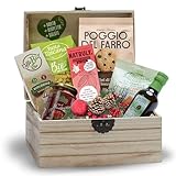 Cesti Natalizi Speciale Italia - Confezione Regalo Alimentare Scrigno delle Bontà Bio, Cesto Natalizio con Prodotti Biologici e Gastronomici, 7 pezzi