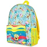 SpongeBob Squarepants Zaino Scuola Elementare Bambino - Zaino Bambina Bambini Scuole Medie Gita Tempo Libero - Spongebob Gadget Ufficiale