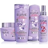 L Oréal Paris Elvive Routine Completa Hydra Hyaluronic Kit Con Shampoo, Balsamo, Maschera e Siero Spray, Per Capelli Disidratati 72 Ore, Idratazione Profonda Con Acido Ialuronico, 4 Pezzi