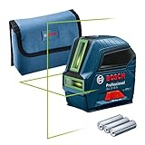 Bosch Professional Livella laser GLL 2-10 G (laser verde, raggio d azione: fino a 10 m, 3 batterie AA, sacchetto) – Amazon Exclusive