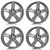 4x Cerchi Rial Kodiak 7.0Jx16 ET35 5x112 graphit compatibile con VOLKSWAGEN Beetle Caddy Cross Touran E-Golf EOS Golf Jetta Passat