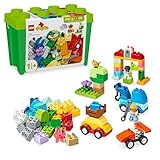 LEGO DUPLO Scatola Mattoncini – Auto e Camion, Giochi Educativi per Bambini e Bambine da 18 Mesi per le Abilità Motorie con Veicoli e Macchine Giocattolo da Costruire, Idee Regalo di Compleanno 10439