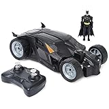 BATMAN DC Comics, Batmobile, auto telecomandata Batmobile, facile da guidare, compatibile con personaggi, giocattoli per bambini per ragazzi e ragazze dai 4 anni in su