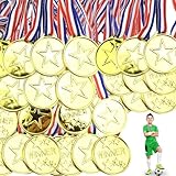 100 medaglie per bambini, medaglie d oro per bambini, medaglie di plastica per bambini, medaglie d oro, medaglie di compleanno per bambini, per la scuola, lo sport, il compleanno dei bambini, feste,