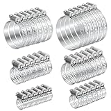 Set di 36 Fascette Stringitubo, Regolabili Acciaio Inox, per Tubi di Gas Domestici, e Dell acqua, Serbatoi, Tubi Automobilistici (6-51 mm)