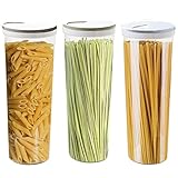 3 Pz Contenitori Alimentari ,Contenitori per la Conservazione Degli Alimenti con Coperchi per la Conservazione per Tè,Caffè,Riso,Pasta con Airtight Coperchi,2,5L(Blu Chiaro/Verde Chiaro/Cachi)