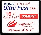 eMemoryCards Scheda di memoria 16GB Ultra Fast 35MB/s CompactFlash compatibile con Canon 10D/20D/30D/40D/50D/1D/1Ds/5D/5Ds/7D Mark I/II/III/IV, Nikon D, Olympus E, Sony Alpha, Leica S Cameras