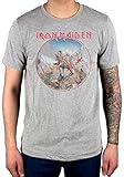 Official Iron Maiden Trooper Vintage Circle T-Shirt Book of Souls Transylvania Eddie