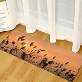 Buohwiwe Tappeto 3D Tramonto Tappeti Camera da Letto - Antiscivolo Lavabile Flanella Tappeto Tramonto - Tappeto Soggiorno Moderno Decorazioni Tappeto Camera 80x120 cm n1996