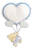 FIOCCO NASCITA PALLONCINO CUORE 29X23 CM (AZZURRO)