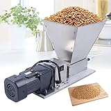 Mulino elettrico per cereali con imbuto 4L – 20kg/h malto elettrico Home Mulino per mais per birraio domestico Mulino macinazione regolabile