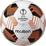 Molten Pallone da calcio UEFA Europa Leage, replica ufficiale UEFA Europa Leage, in pelle sintetica testurizzata per controllo e mantenimento della forma, taglia 5, per ragazzi e ragazze dai 14 anni