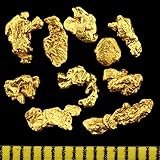 10 Pepite d oro XL Premium in Alaska con 2-5 mm, con certificato di autenticità incluso