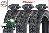 EGE10DMU SET 3 PNEUMATICI 100/90-10 + 3 CAMERE D ARIA PER PIAGGIO APE SCOOTER VESPA VESPONE 61L GOMME COPERTONI DISEGNO M I C H E L I N