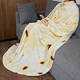 Catalonia Classy Coperta Burrito Tortilla indossabile con Maniche, Regalo per Adulti Donne Uomini, Extra Caldo Pile Leggero Accogliente Coperta Taco, TV Avvolgere Coperta di Lancio con Tasca