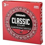 D Addario EJ27N - Corde in nylon per chitarra classica, tensione normale, per studente, 3 mute