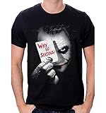 Batman Joker Why So Serious T-Shirt, Nero, XL Uomo