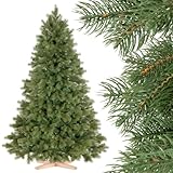 Albero di Natale artificiale 150cm Abete Rosso/Peccio Reale Premium di FairyTrees con supporto in legno | Prodotto in EU