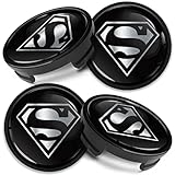 Biomar Labs Compatibile con Ford Coprimozzo 54mm Centrale Cerchioni Copricerchi Superman CF 31